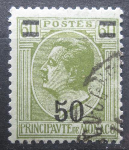 Poštová známka Monako 1927 Kníže Ludvík II. pretlaè Mi# 111