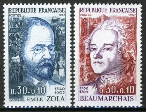 Poštové známky Francúzsko 1967 Osobnosti Mi# 1571-72