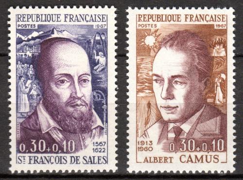 Poštové známky Francúzsko 1967 Osobnosti Mi# 1588-89