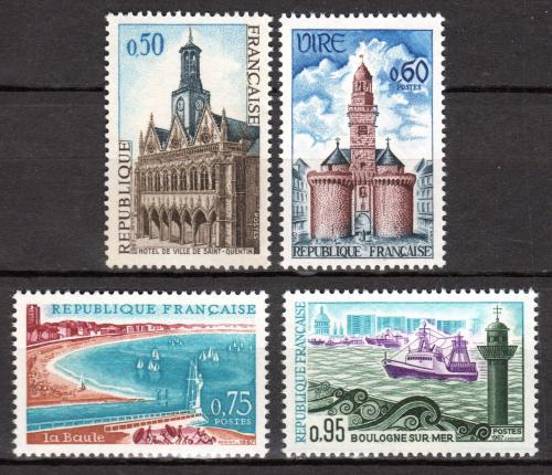 Poštové známky Francúzsko 1967 Turistické zaujímavosti Mi# 1591-94