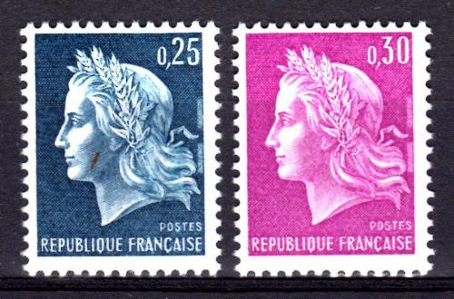 Poštové známky Francúzsko 1967 Marianne Mi# 1602-03