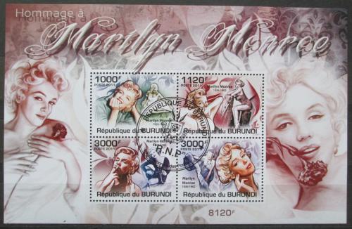 Poštové známky Burundi 2012 Marilyn Monroe Mi# Block 182 Kat 9.50€