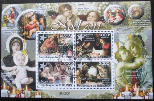 Poštové známky Burundi 2011 Vianoce, umenie Mi# Block 179 Kat 9.50€