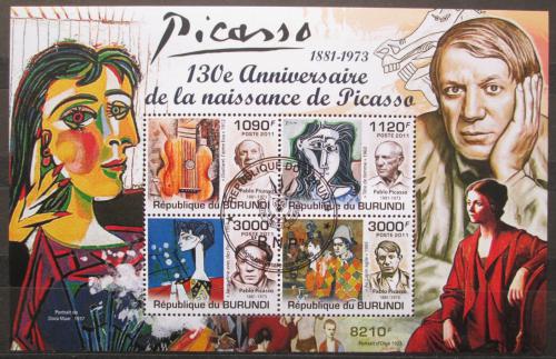Poštové známky Burundi 2011 Umenie, Pablo Picasso Mi# Block 189 Kat 9.50€