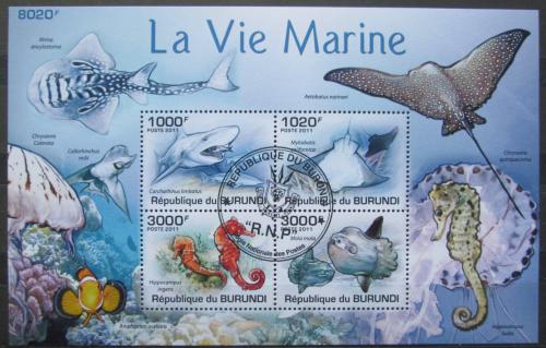 Poštové známky Burundi 2011 Morská fauna Mi# Block 153 Kat 9.50€