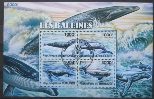 Poštové známky Burundi 2011 Ve¾ryby Mi# Block 159 Kat 9.50€