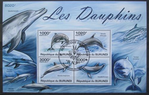 Poštové známky Burundi 2011 Delfíny Mi# Block 161 Kat 9.50€