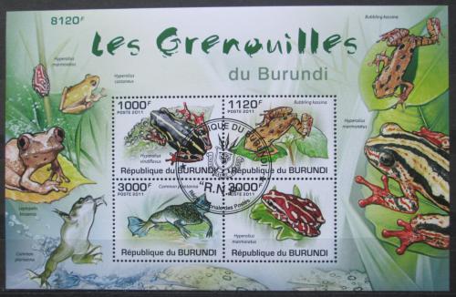 Poštové známky Burundi 2011 Žaby Mi# Block 162 Kat 9.50€