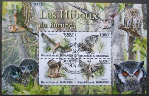 Poštové známky Burundi 2011 Sovy Mi# Block 166 Kat 9.50€