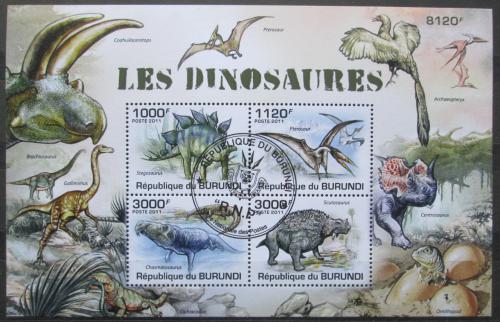 Poštové známky Burundi 2011 Dinosaury Mi# Block 167 Kat 9.50€