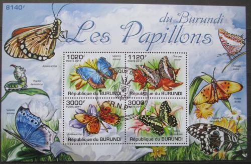 Poštové známky Burundi 2011 Motýle Mi# Block 169 Kat 9.50€