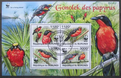 Poštové známky Burundi 2011 �uhýkovec papyrusový, WWF Mi# Block 170 Kat 9.50