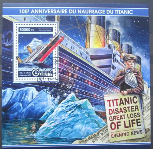 Poštová známka Guinea 2017 Titanic Mi# Block 2761 Kat 20€