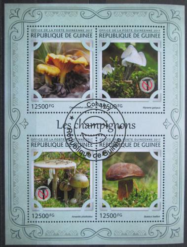 Poštové známky Guinea 2017 Huby Mi# 12156-59 Kat 20€