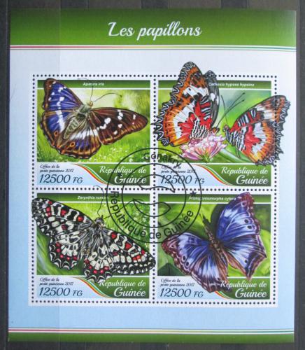 Poštové známky Guinea 2017 Motýle Mi# 12545-48 Kat 20€
