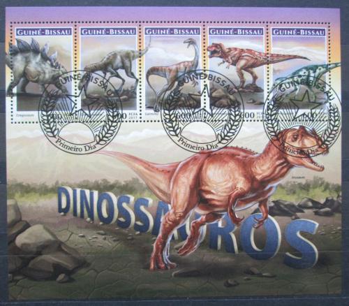 Poštové známky Guinea-Bissau 2017 Dinosaury Mi# 9170-74 Kat 11€