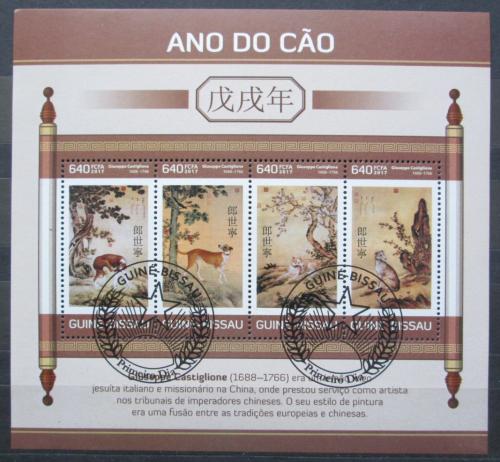 Poštové známky Guinea-Bissau 2017 Èínský nový rok, rok psa Mi# 9554-57 Kat 9.50€