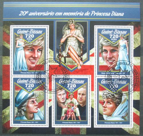 Poštové známky Guinea-Bissau 2017 Princezna Diana Mi# 9074-78 Kat 13.50€