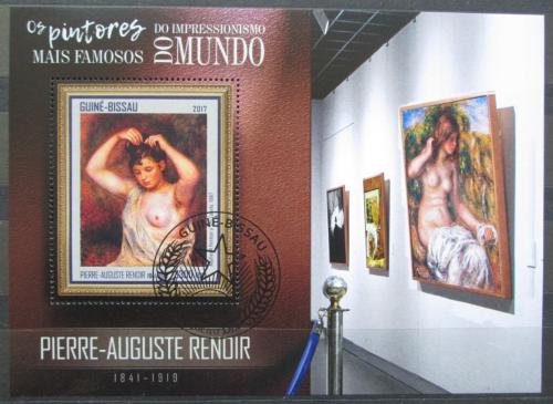 Poštová známka Guinea-Bissau 2017 Umenie, Renoir Mi# Block 1603 Kat 12.50€