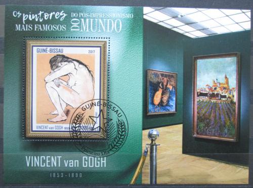 Poštová známka Guinea-Bissau 2017 Umenie, Vincent van Gogh Mi# Block 1604 Kat 12.50€