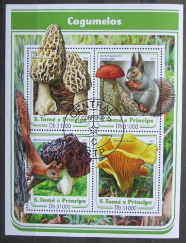 Poštové známky Svätý Tomáš 2017 Huby Mi# 7023-26 Kat 12€