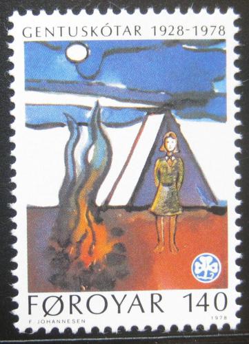 Poštová známka Faerské ostrovy 1978 Skauting Mi# 41