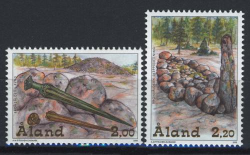 Poštové známky Alandy 1999 Doba bronzová Mi# 153-54