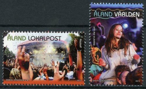 Poštové známky Alandy 2013 Hudební festivaly Mi# 379-80 Kat 9.50€