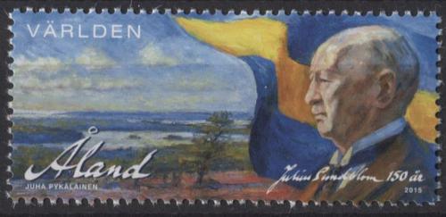 Poštová známka Alandy 2015 Julius Sundblom, politik Mi# 409 Kat 5.50€