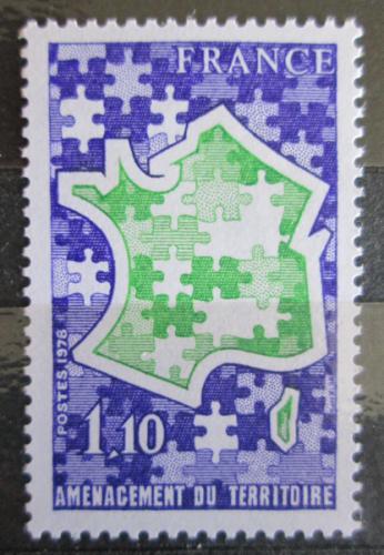 Poštová známka Francúzsko 1978 Mapa zemì Mi# 2072