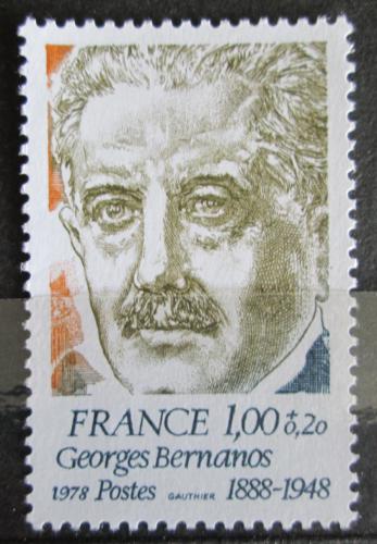 Poštová známka Francúzsko 1978 Georges Bernanos, spisovatel Mi# 2073