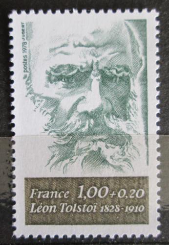 Poštová známka Francúzsko 1978 Lev Nikolajeviè Tolstoj, spisovatel Mi# 2093