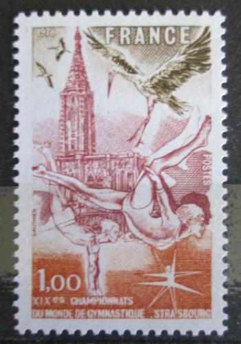 Poštová známka Francúzsko 1978 MS ve sportovní gymnastice Mi# 2124