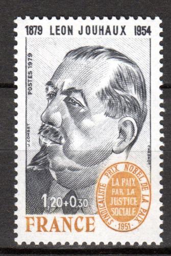 Poštová známka Francúzsko 1979 Léon Jouhaux, politik Mi# 2151