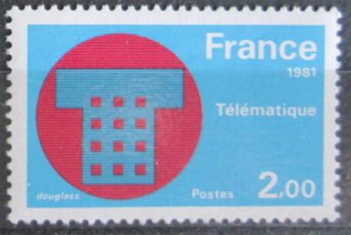 Poštová známka Francúzsko 1981 Mikroprocesor Mi# 2255