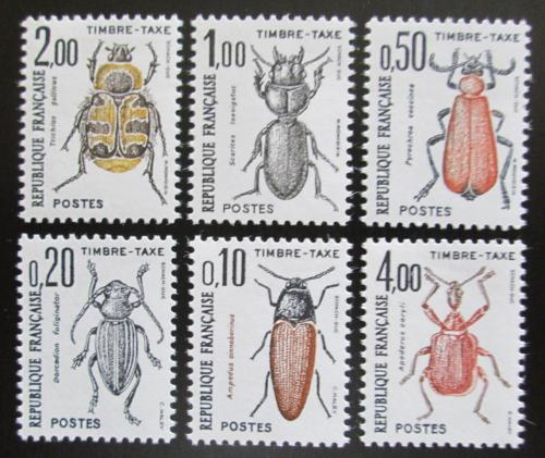 Poštové známky Francúzsko 1982 Chrobáky, doplatná Mi# 106-11