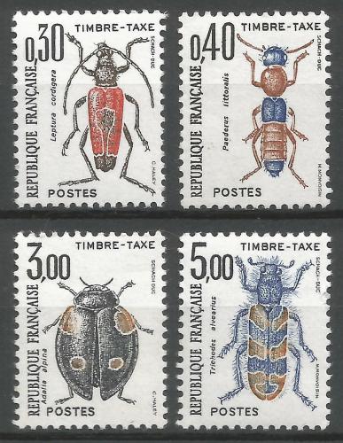 Poštové známky Francúzsko 1983 Chrobáky, doplatná Mi# 112-15 Kat 5€