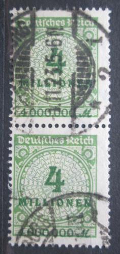 Poštové známky Nemecko 1923 Nominálna hodnota pretlaè pár Mi# 316