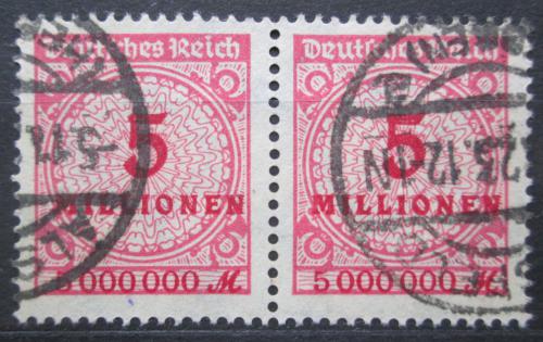 Poštové známky Nemecko 1923 Nominálna hodnota pretlaè pár Mi# 317