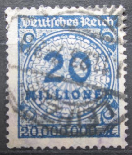 Poštová známka Nemecko 1923 Nominálna hodnota pretlaè Mi# 319