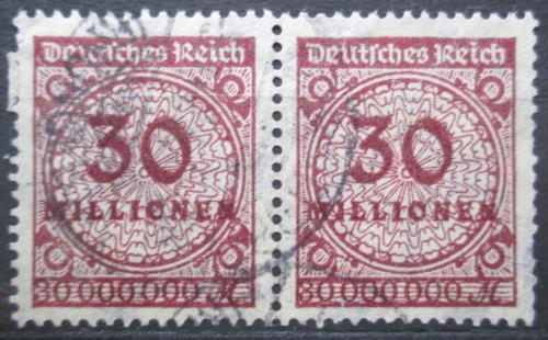 Poštové známky Nemecko 1923 Nominálna hodnota pretlaè pár Mi# 320