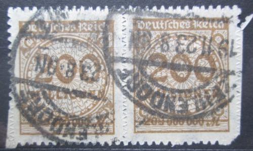 Poštové známky Nemecko 1923 Nominálna hodnota pár Mi# 323 B