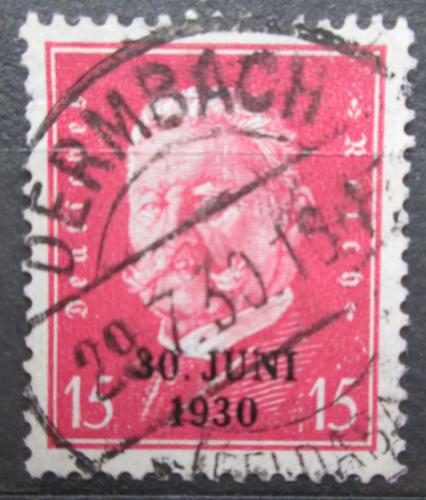 Poštová známka Nemecko 1930 Prezident Paul von Hindenburg pretlaè Mi# 445