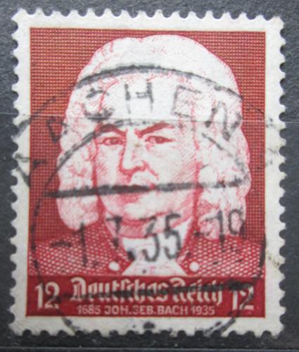 Poštová známka Nemecko 1935 Johann Sebastian Bach, skladatel Mi# 574