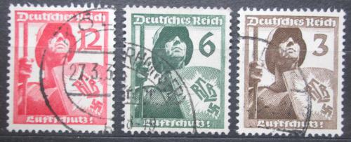 Poštové známky Nemecko 1937 Nìmecký voják Mi# 643-45