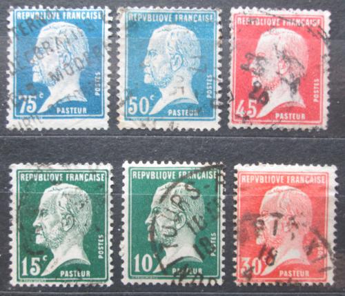 Poštové známky Francúzsko 1923-24 Louis Pasteur, bakteriolog Mi# 153-58