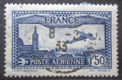 Poštovní známka Francie 1930 Letadlo nad Notre Dame de la Garde Mi# 255 a