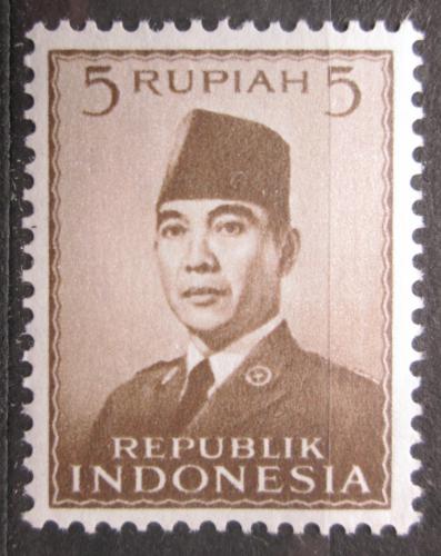 Potov znmka Indonzia 1951 Prezident Sukarno Mi# 86
