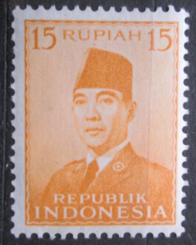 Potov znmka Indonzia 1953 Prezident Sukarno Mi# 114 - zvi obrzok