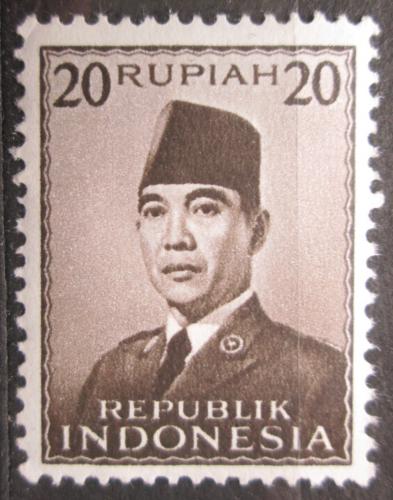 Potov znmka Indonzia 1953 Prezident Sukarno Mi# 115